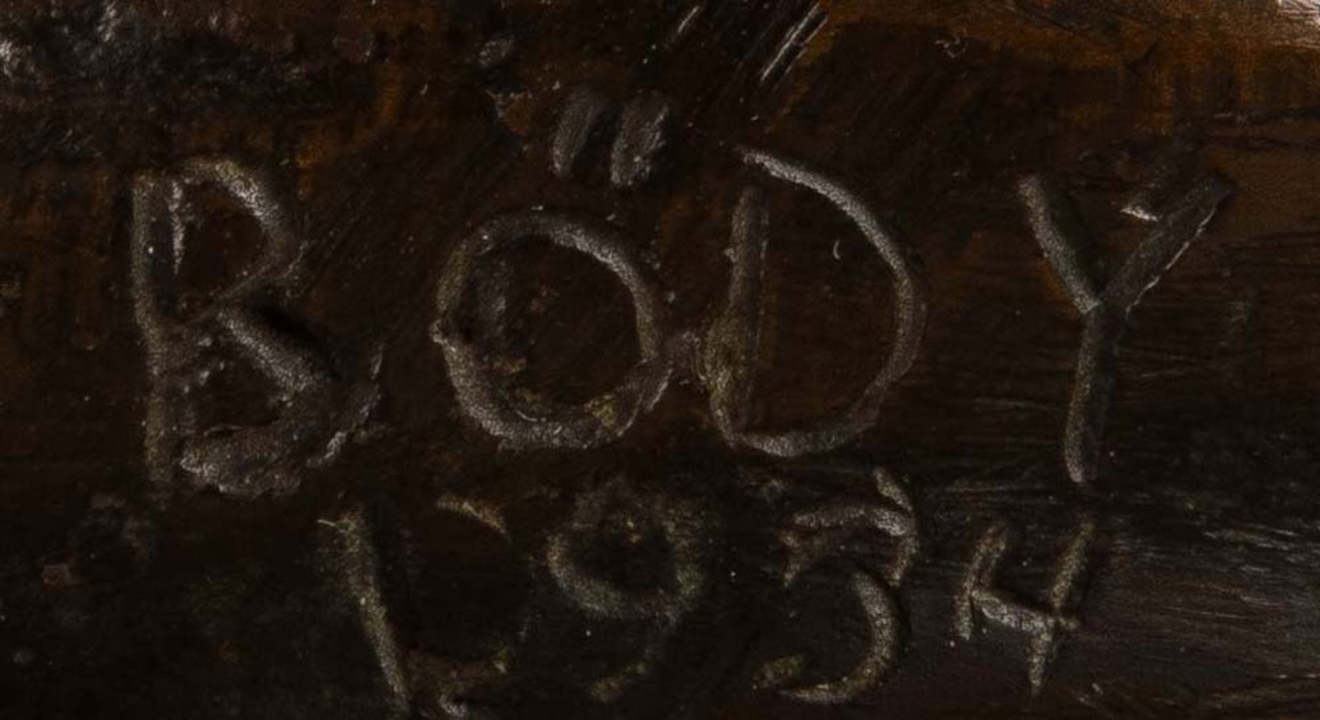 Bödy. Skulpteur des 20. Jhs. Vier Vogelküken, Bronze auf Marmorsockel, verso sign./dat. 1934, H=13,4 - Bild 2 aus 2