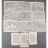 Konvolut Buchseiten mit Landschaften und Anderem. 18. Jh. Trento, Lorraine, Champagne, Bussia,