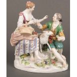 Der Herbst. Meissen 20. Jh. Porzellan, bunt bemalt, verso am Sockel unterglasurblaue Schwertermarke.