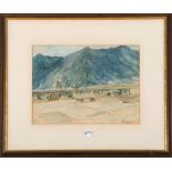 Otto Dill (1884-1957). „Lugano“. Aquarell, li./u./sign., re./u./bez., hi./Gl./gerahmt, 28,5 x 38,5