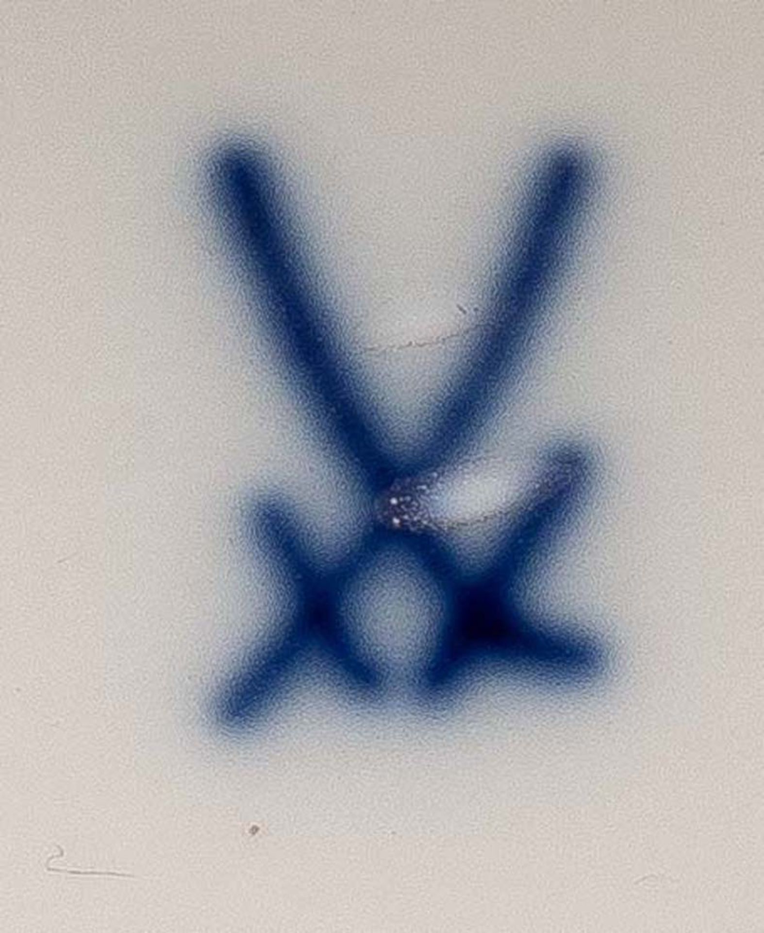 Prunkvase. Meissen 19. Jh. Porzellan, kobaltblau bemalt, mit Blumendekor, gold gehöht, am Boden - Bild 2 aus 2