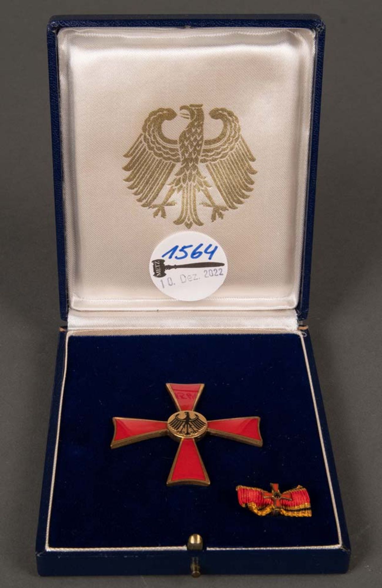 Bundesverdienstkreuz 1. Klasse, im Etui.