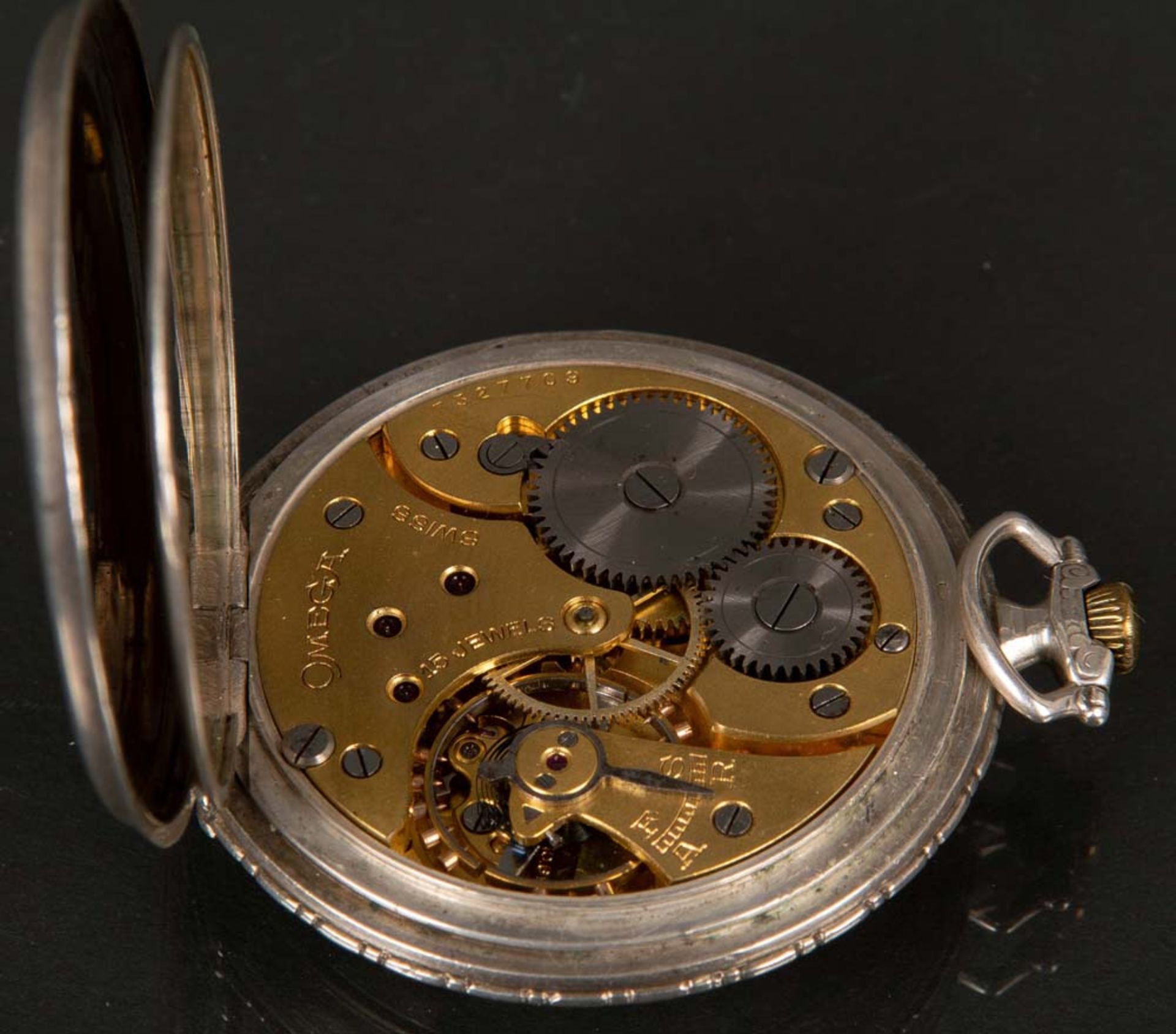 Omega-Taschenuhr. Silbergehäuse. (Funktion ungeprüft) - Image 2 of 2