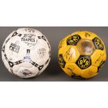 Autogrammball Fussball-WM 1994 in den USA. Deutscher Kader: Thomas Berthold, Andreas Brehme, Guido