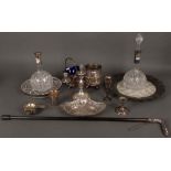 Konvolut Diverses. Teils Silber, ca. 900 g. Bestehend aus: Becher, Kerzenleuchter, Teesieb, Schalen,