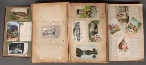 Konvolut Postkarten-Alben. Deutsch, teilw. dat. 1903 und später. Meist Stadtansichten, historische