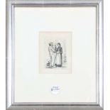 Käthe Kollwitz (1867-1945). „Begrüßung“. Radierung, re./u./sign., verso bez., hi./Gl./gerahmt, 14