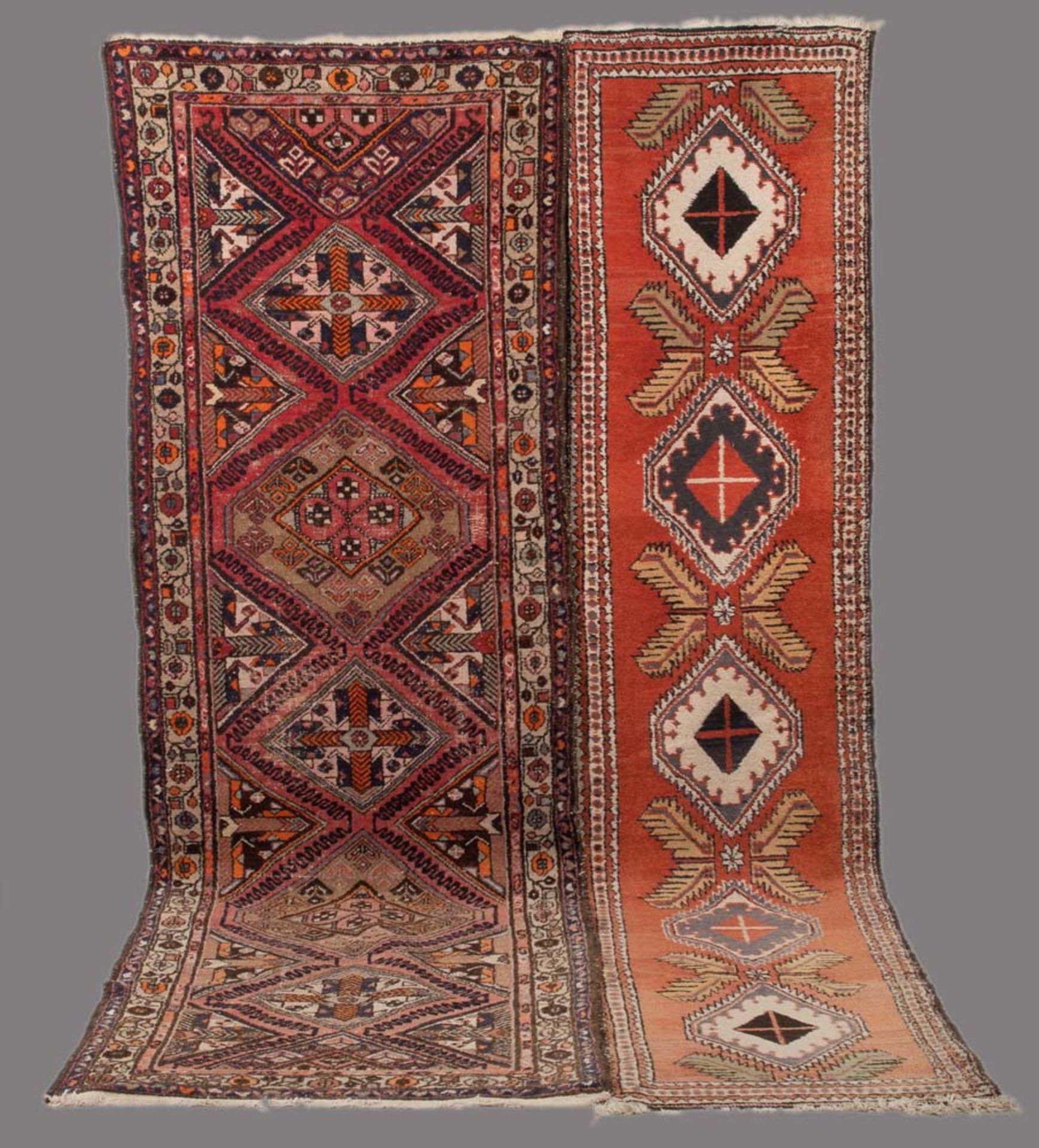 Kaukasier- und Hamadan-Läufer, 320 x 105 cm bzw. 325 x 75 cm. **