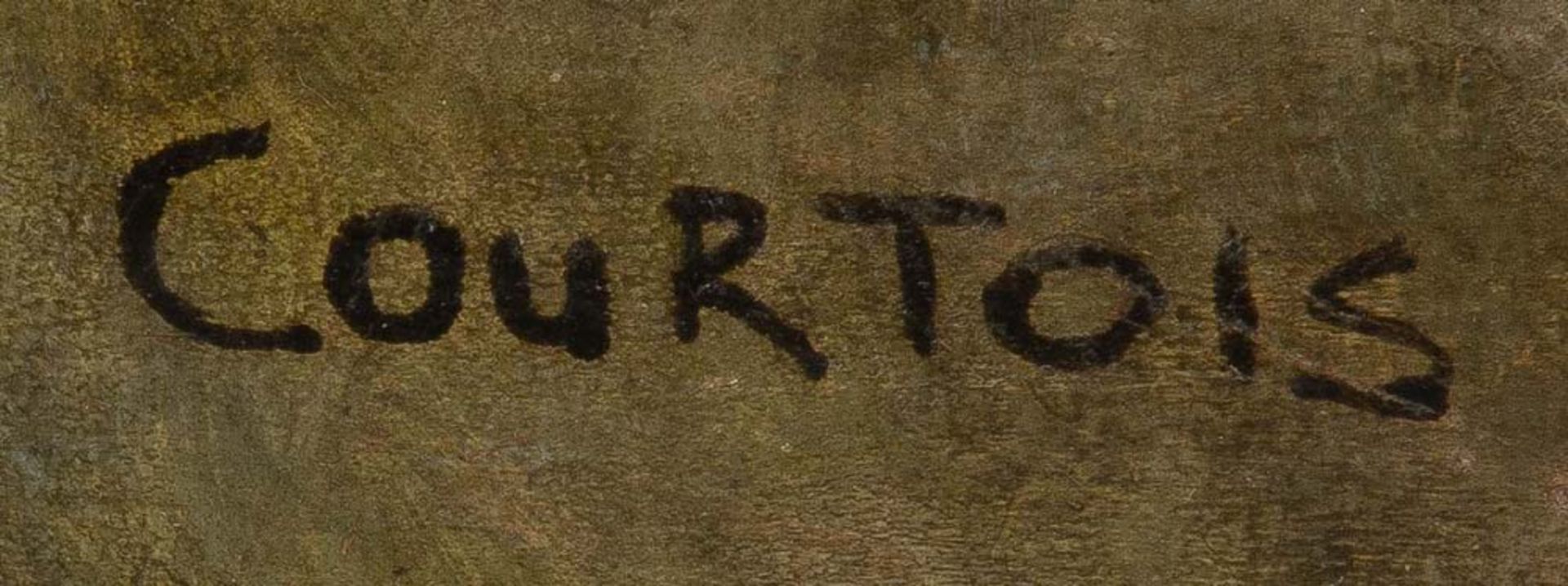 Gustave Courtois (1853-1923). Personen am Ufer sitzend, Öl/Lw., li./u./sign., gerahmt, 49,5 x 67 cm. - Bild 2 aus 2