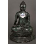 Sitzender Buddha. Asien. Messing, H=26 cm.