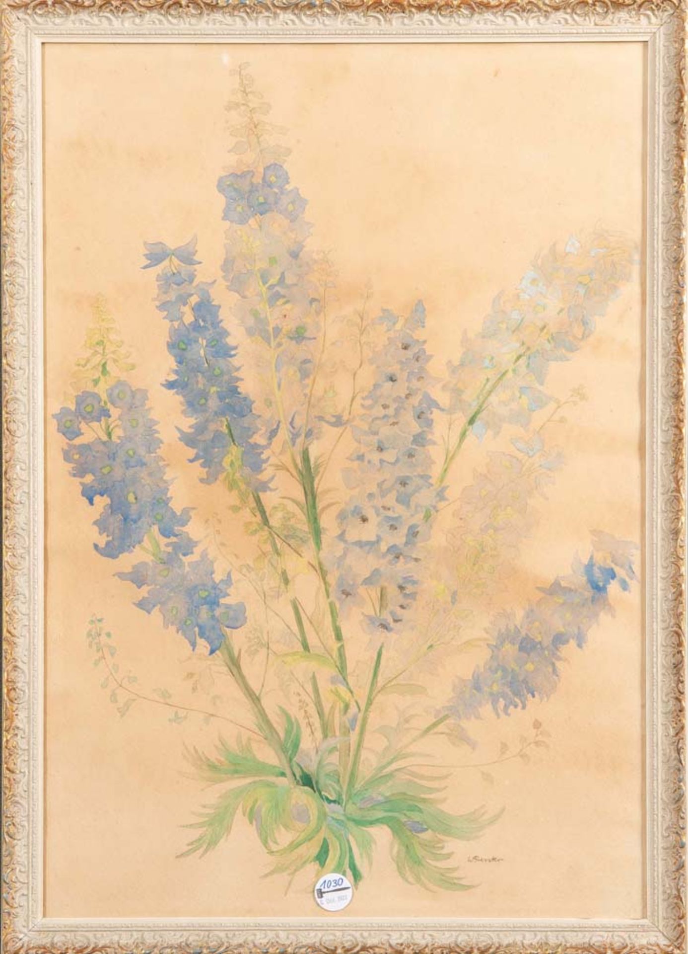 W. Foerster (Maler des 20. Jhs.). Blumenstillleben. Aquarell, li./u./sign., hi./Gl./gerahmt, 73 x 52