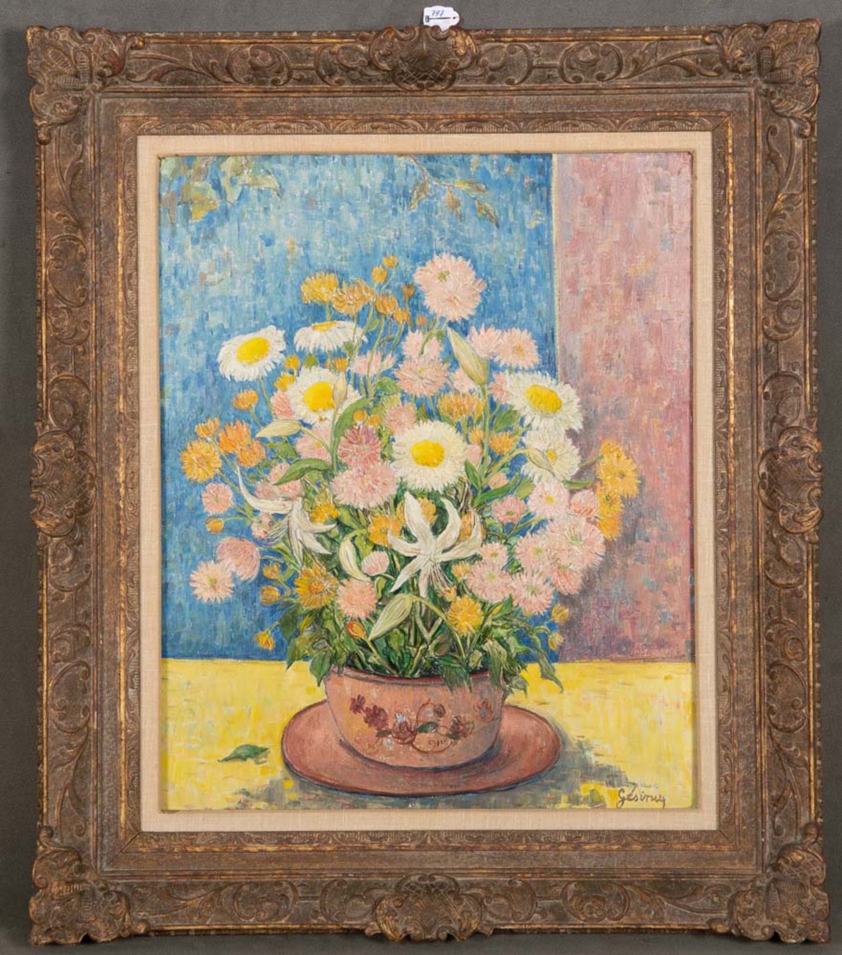 Bob Gésinus-Visser (1898-1978). Blumenstillleben. Öl/Lw., re./u./sign., gerahmt. 73 x 60,5 cm. **