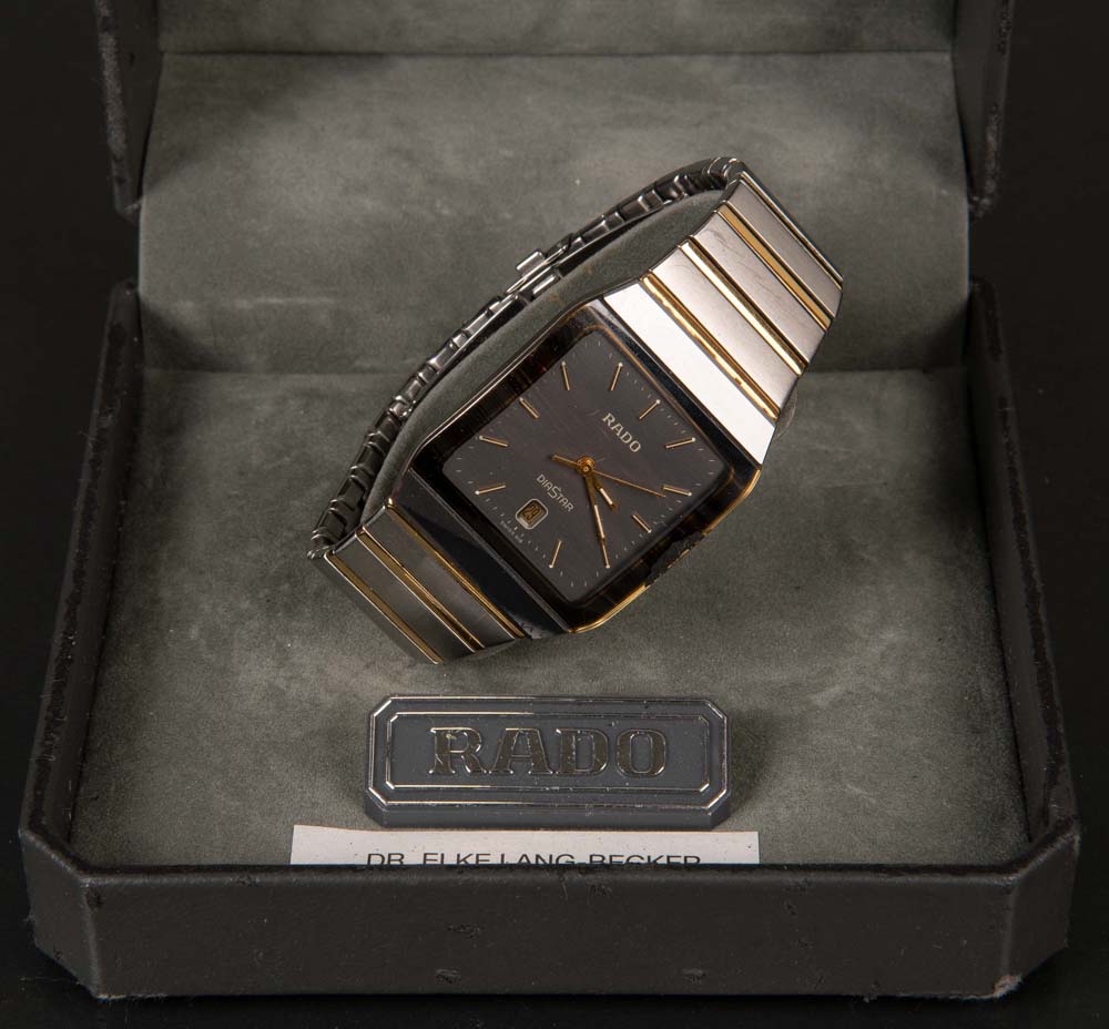 Armbanduhr. Rado. Stahl / Gold, in Original-Etui, mit Garantiekarte und Rechnung von Juwelier