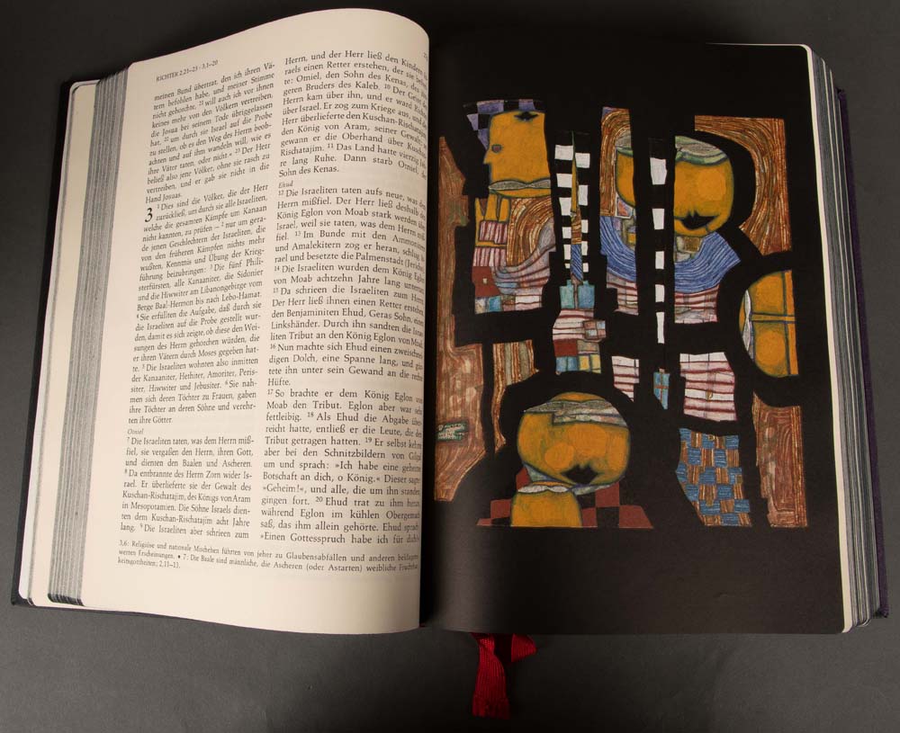 „Die Heilige Schrift des Alten und Neuen Testaments“. Bebildert von Friedensreich Hundertwasser, - Image 2 of 2
