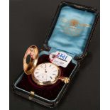 Herrentaschenuhr. 14 ct Gelbgold; dazu Etui „Adolf Berger, Breslau“. (Bügel fehlt/Funktion