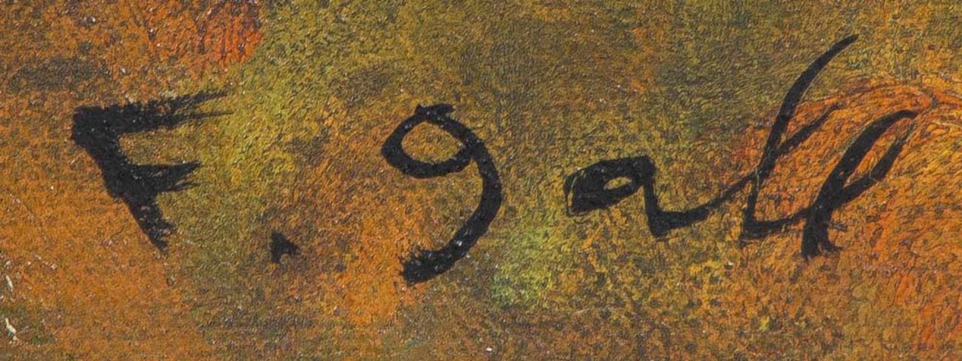 François Gall (1912-1987). Café-Szene. Öl/Lw., re./u./sign., gerahmt. 54 x 46 cm.** - Bild 2 aus 2