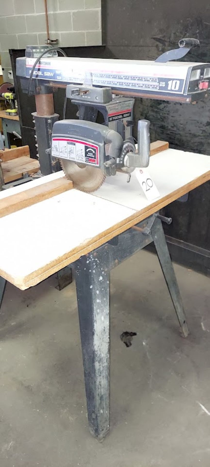 Sears Craftsman 10" Radial Arm Saw, Motor is 120/240 Volts 1ph