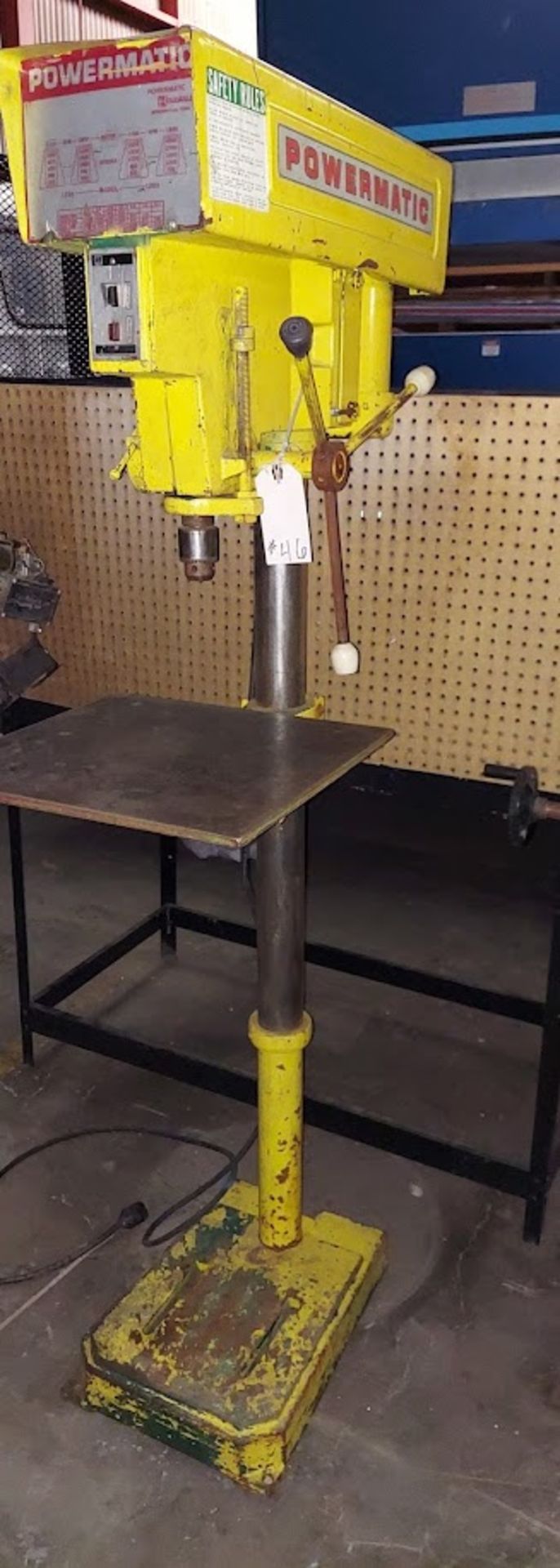 Powermatic 15" Drill Press, Model #115A, Variable Speed Step Pulley, Motor is 3/4 HP 115/208-230