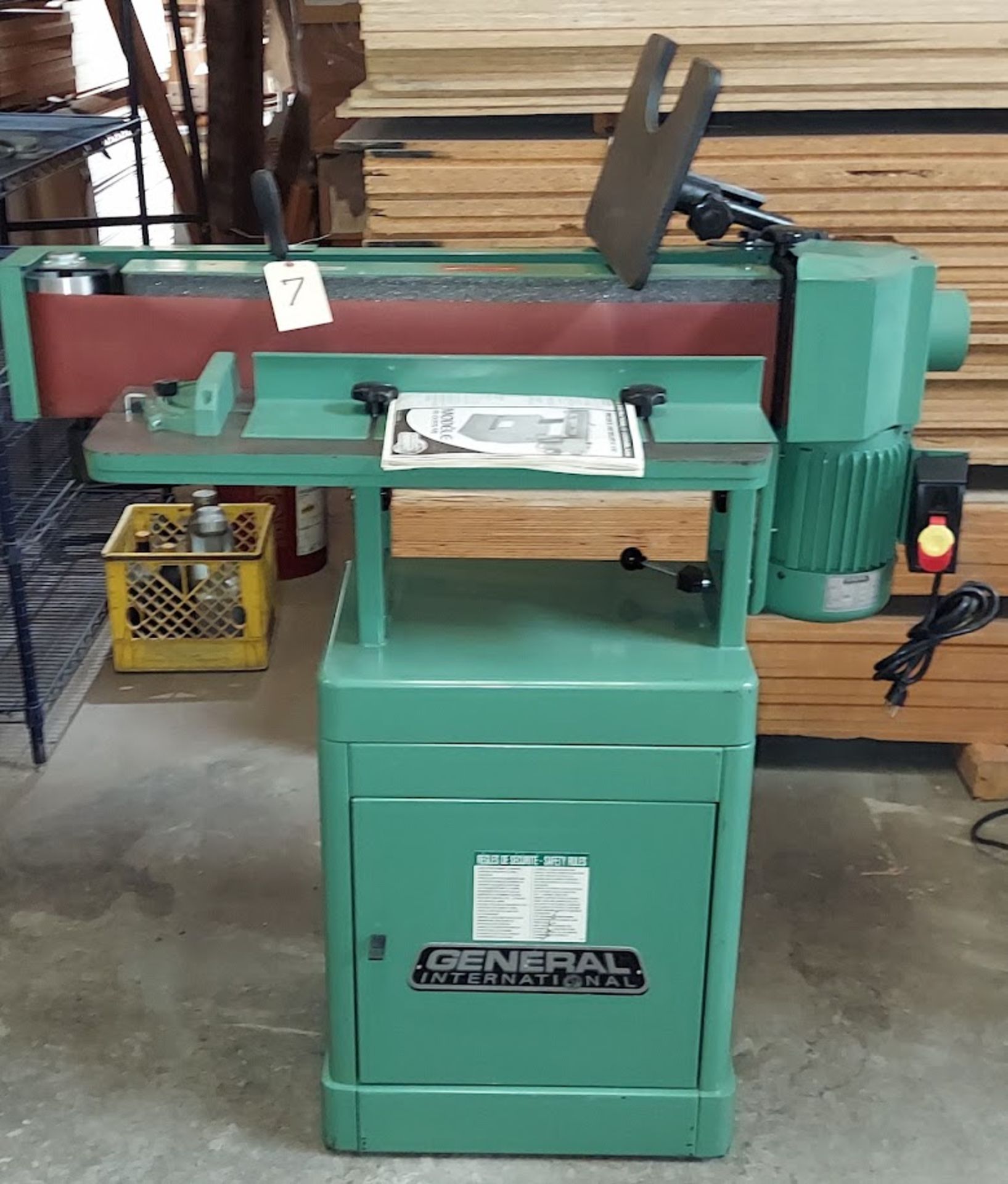 General 6" x 89" Oscillating Edge Belt Sander, Model #15-005SMI, Motor is 1-1/2 HP 220 Volts 1ph