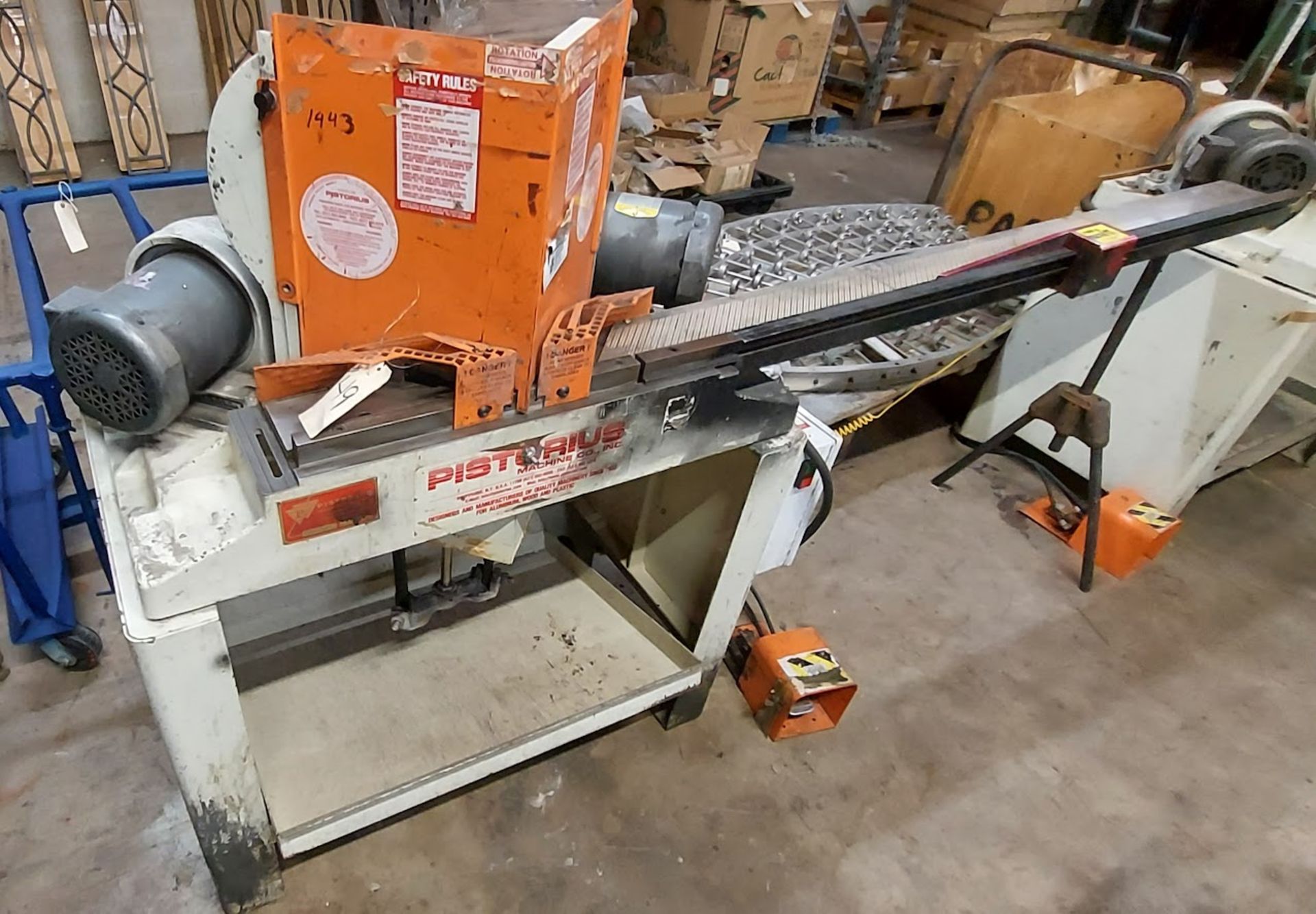 Pistorius Double Mitre Saw, Model MN201, 1.5hp 3ph w/Pow-R-Lok Stop