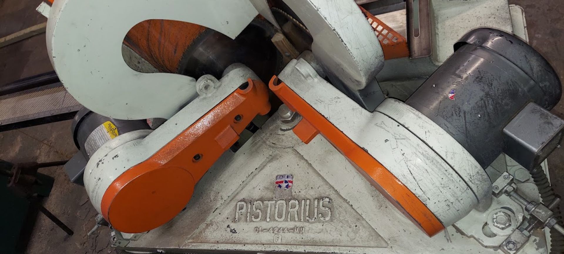 Pistorius Double Mitre Saw, Model MN201, 1.5hp 3ph w/Pow-R-Lok Stop - Image 4 of 4