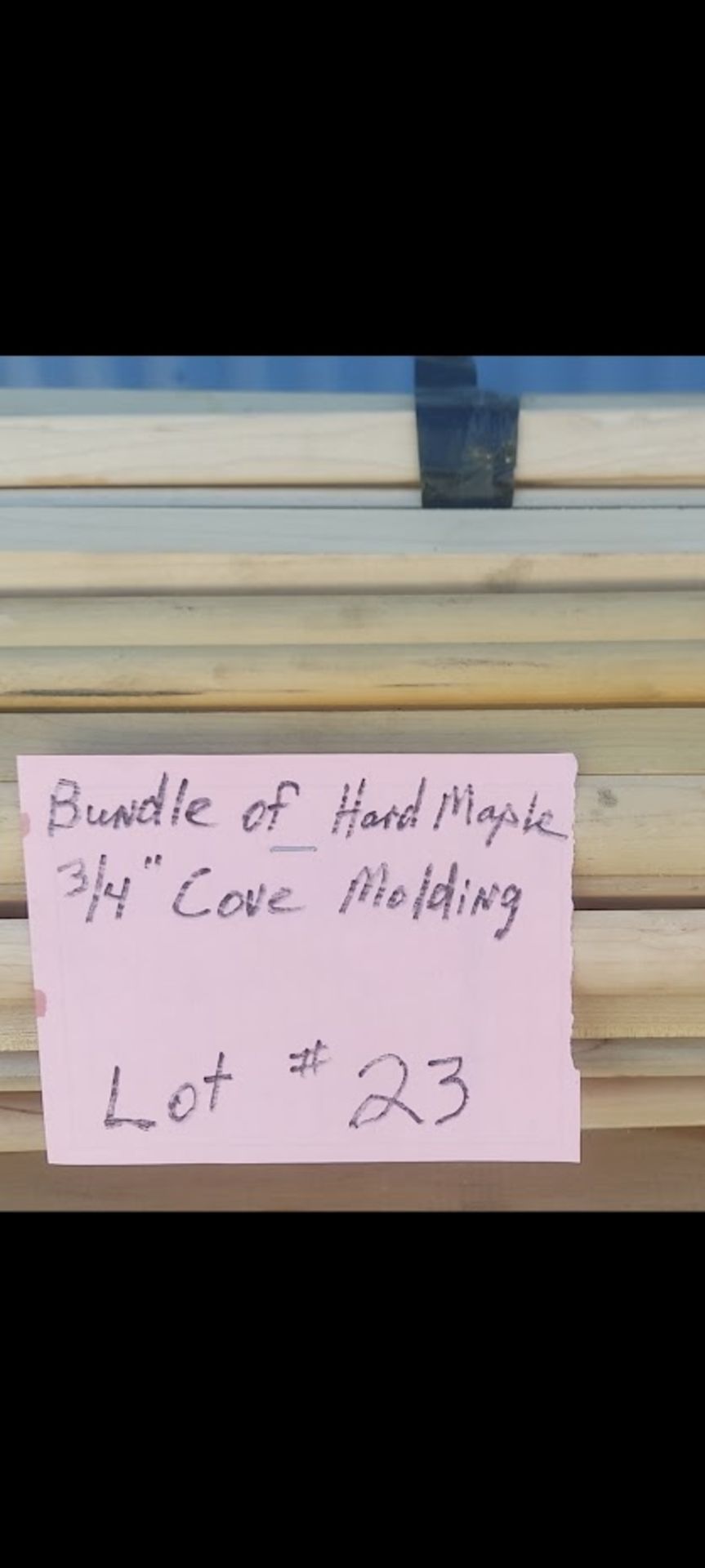 Bundle of Hard Maple 3/4" Cove Molding - Image 3 of 3