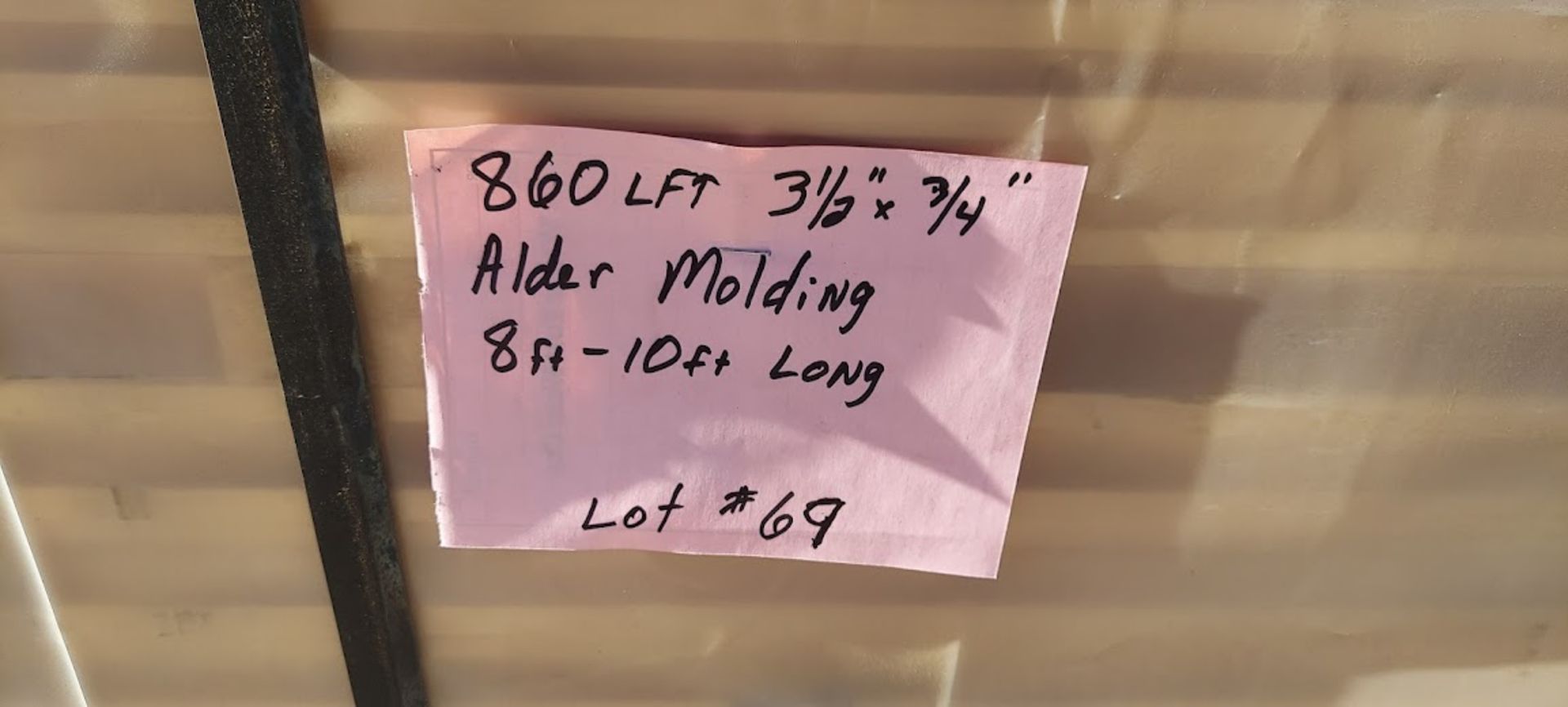 860 lf 3-1/2" x 3/4" Alder Molding 8 - 10' L - Image 5 of 5