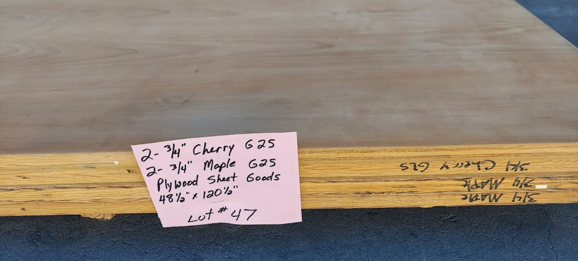 2 pcs 3/4" Cherry Plywood G2S PLUS 2 pcs 3/4" Maple Plywood G2S 48.5" x 96.5" - Image 4 of 4