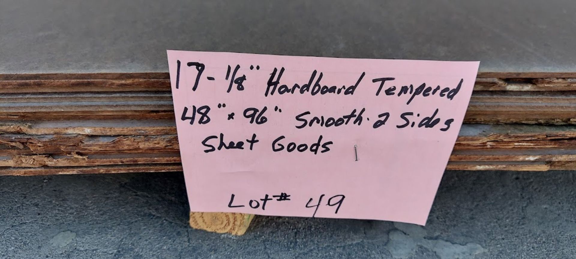 17 pcs 1/8" Hardboard Tempered Smooth 2 Sides 48" x 96" - Image 3 of 3