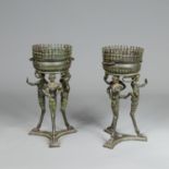 Pair of Pompeian tazzas after the Ancients