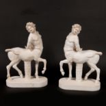 Pair of marble Centaurus