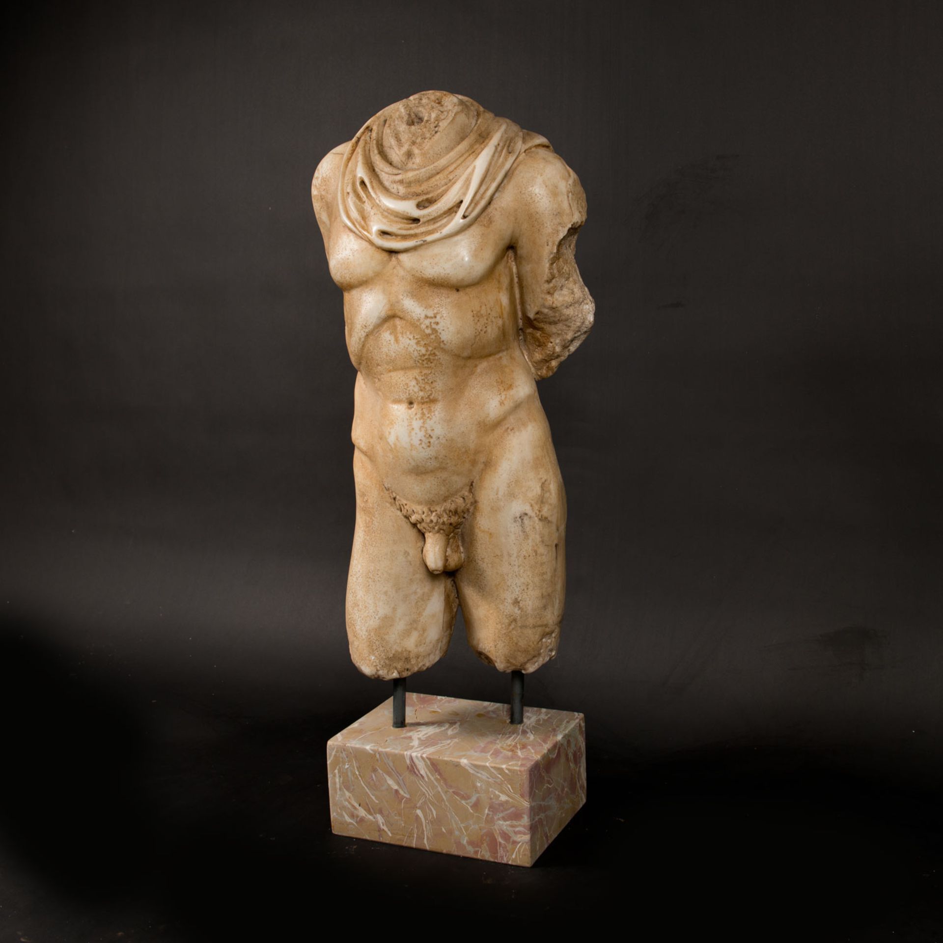Male Roman marble torso in ancient manner - Image 3 of 6