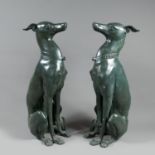 Two dog sculptures