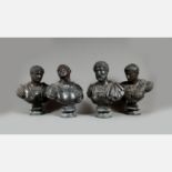 Four Roman emperors’ busts