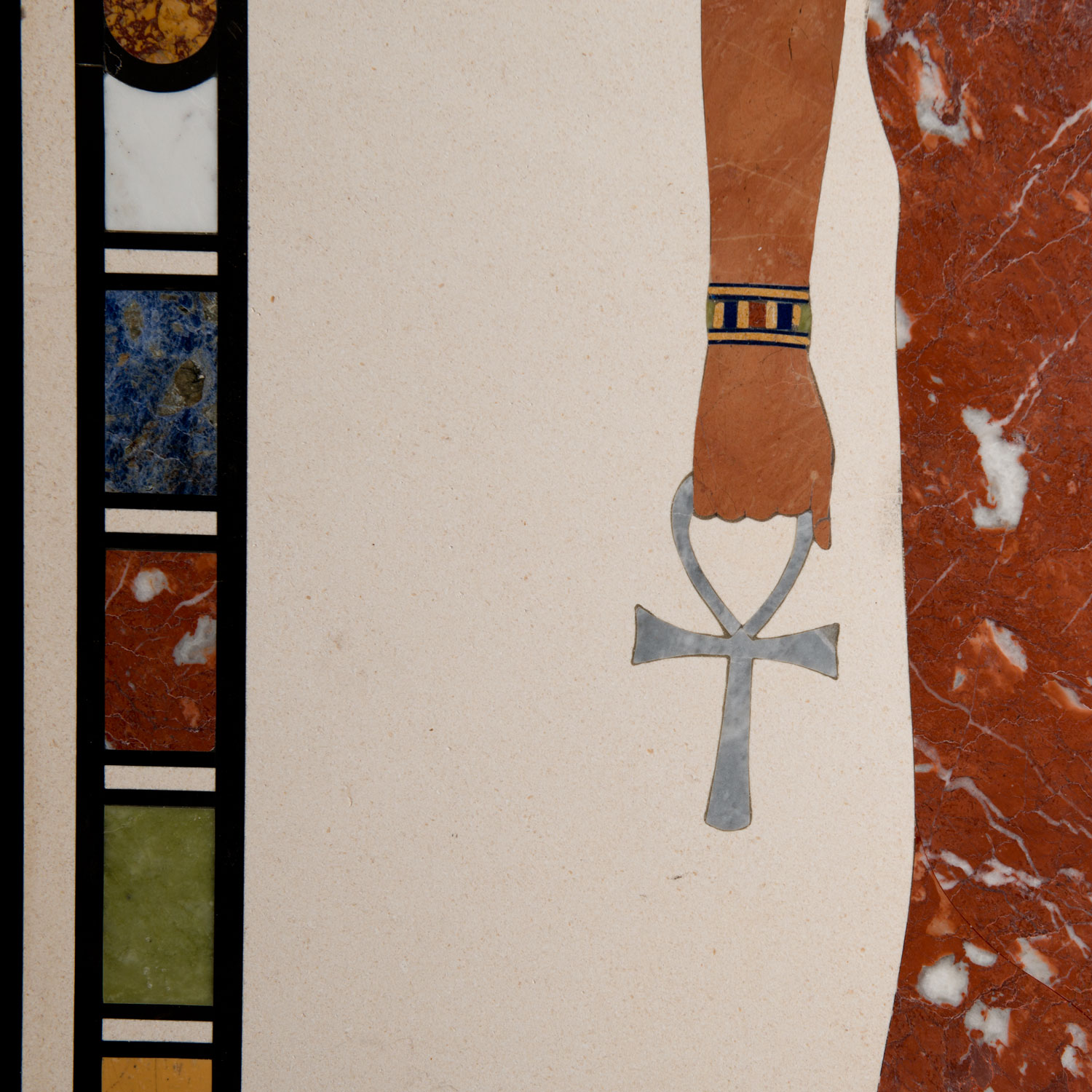 Egyptomanian pietra dura panel - Image 2 of 3