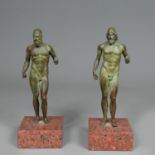 Pair of classical bronze statues