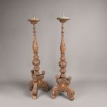 Pair of Austrian baroque candle sticks
