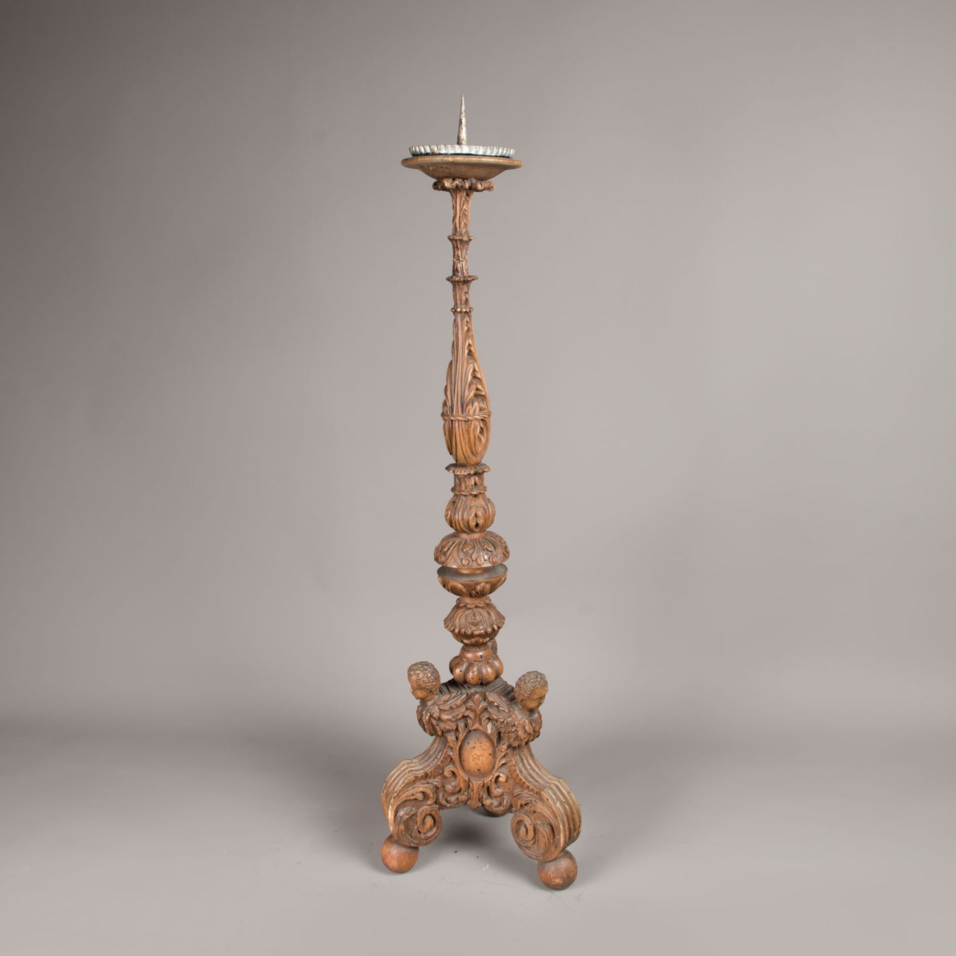 Pair of Austrian baroque candle sticks - Bild 3 aus 3