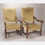 Pair of armchairs in Renaissance manner