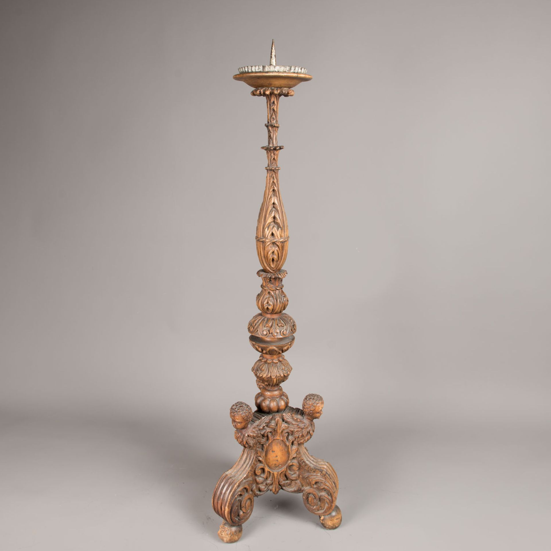 Pair of Austrian baroque candle sticks - Bild 2 aus 3