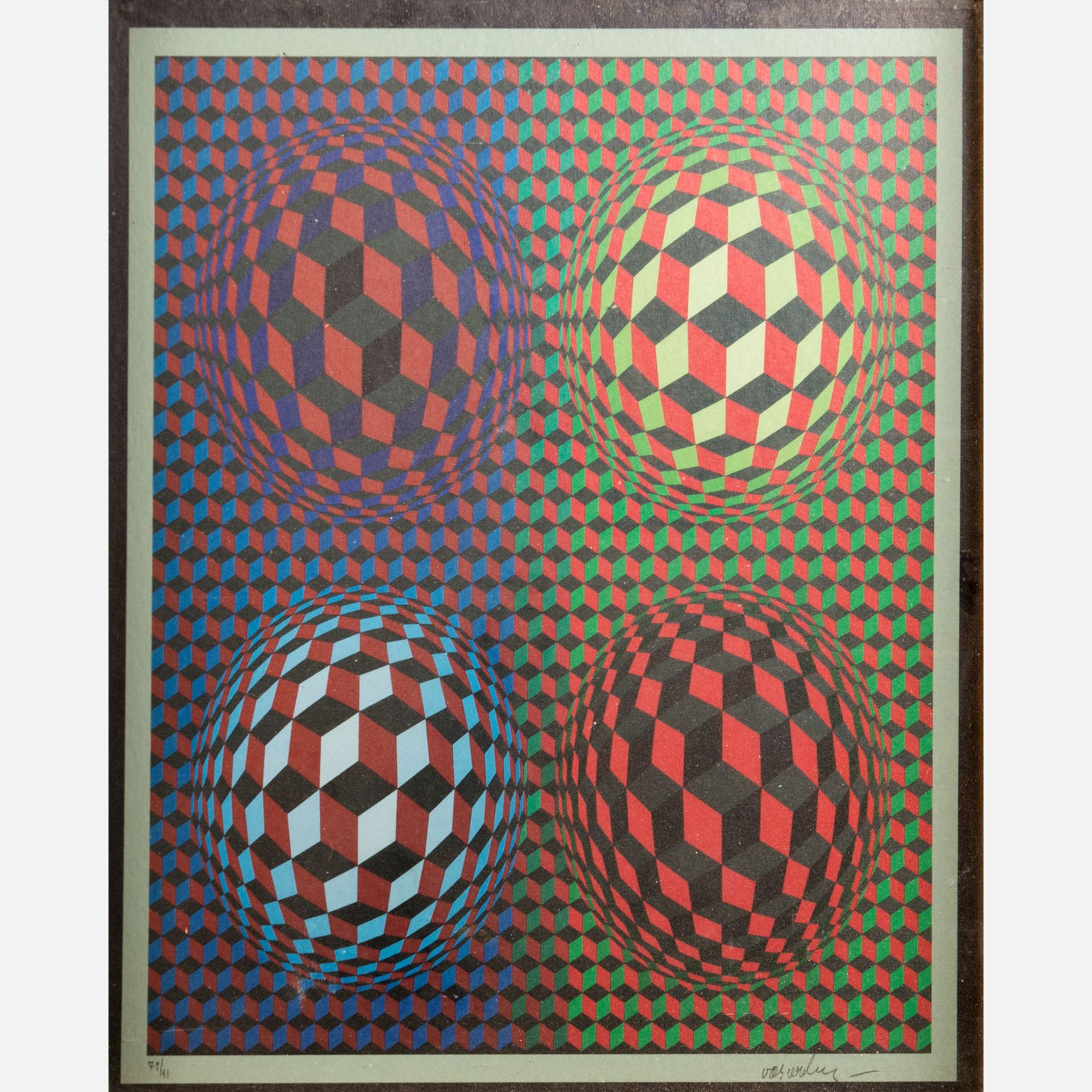 Victor Vasarely (1906-1997)- Graphic - Image 2 of 3