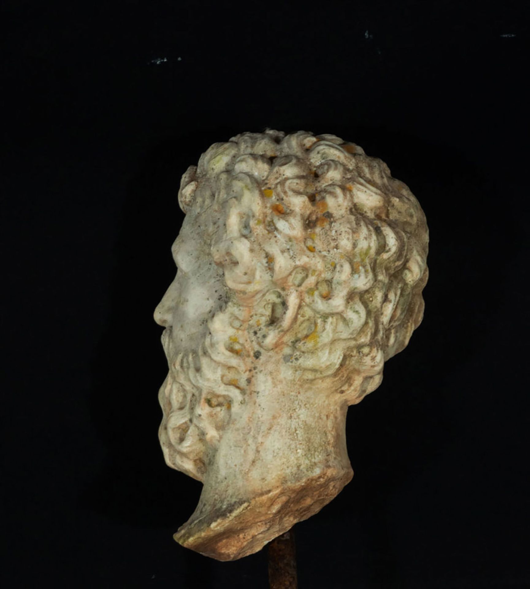 Roman Male Marble Head - Image 2 of 2