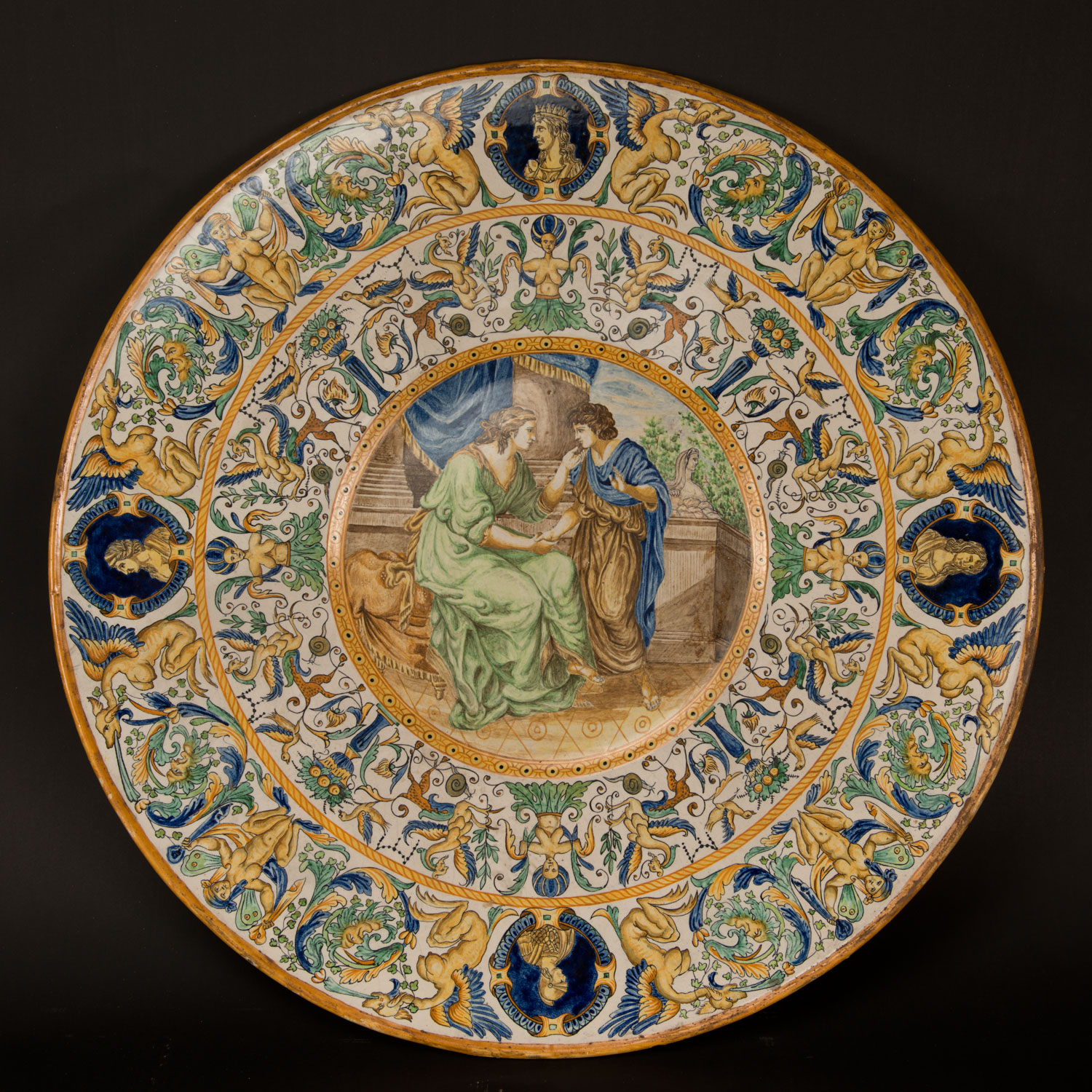 Large majolica Salver