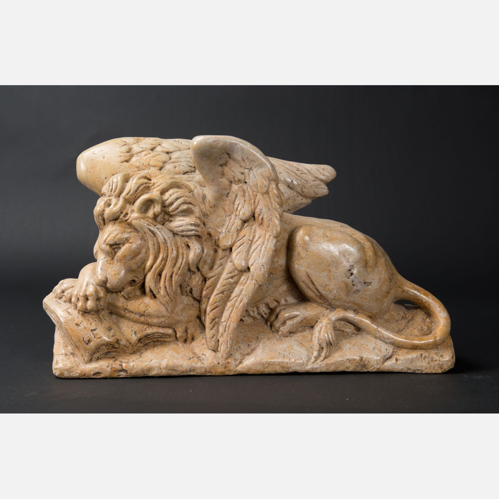 Pair of winged lions - Image 2 of 3