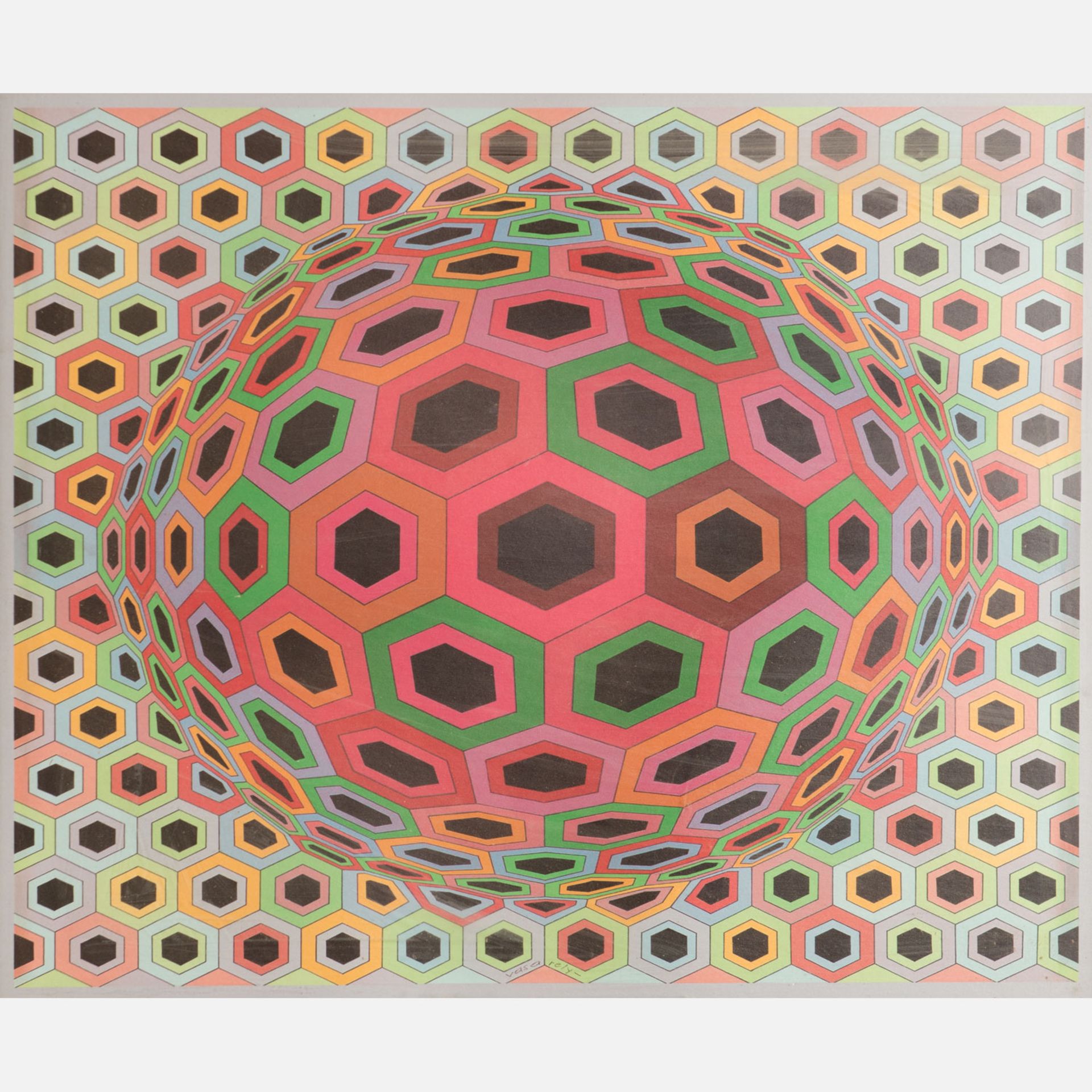 Victor Vasarely (1906-1997)-graphic - Image 2 of 3