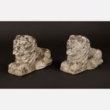 Pair of Venetian staircase Lions