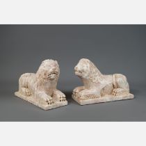 Pair of romanesque Lions