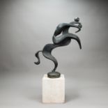 Cubistic Bronze Sculpture