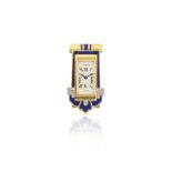 CARTIER MONTRE BROCHE ART DECO, OR ET DIAMANTS - Vers 1928