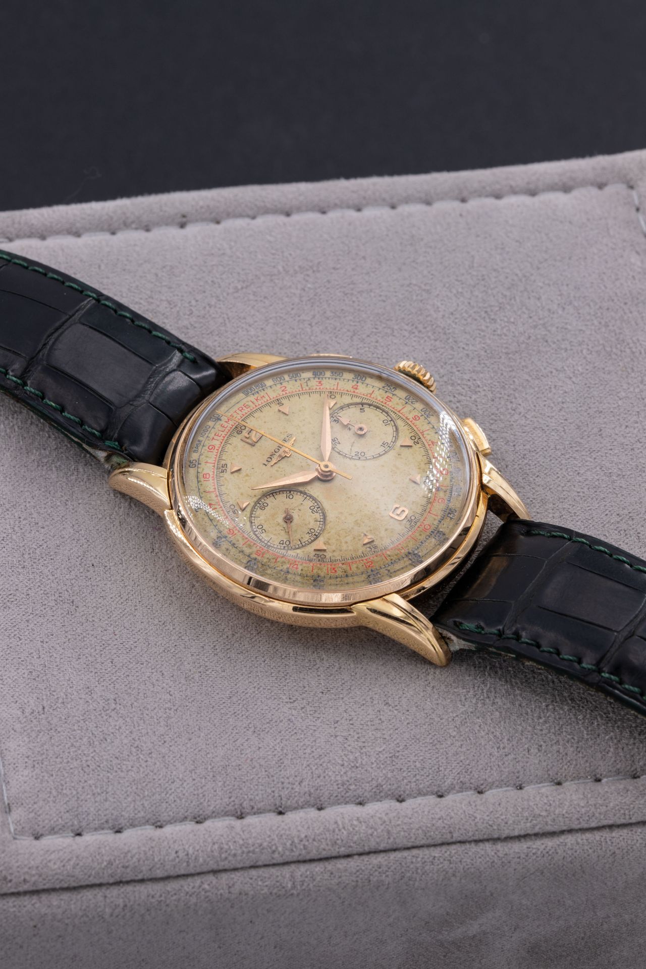 LONGINES 30CH CHRONOGRAPHE OR ROSE, VERS 1940 - Image 2 of 2